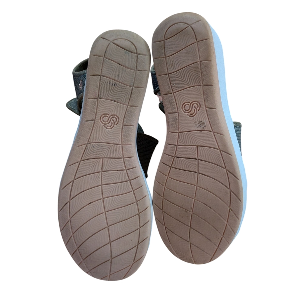 Clarks Cloudsteppers Step Cali Palm Sandasl Green Size 9.5 - Picture 7 of 13